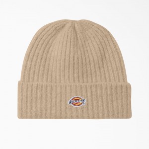 Beige Men's Dickies Brewton Beanie | DYC506874