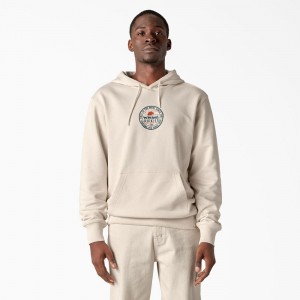 Beige Men's Dickies Greensburg Graphic Hoodie | EYT962438