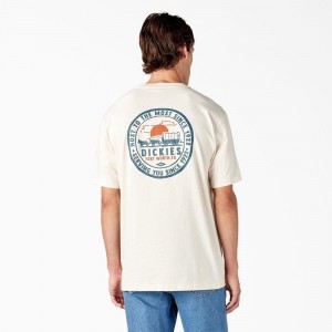 Beige Men's Dickies Greensburg Graphic T-Shirt | YPG418350