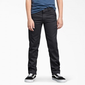 Black Kids' Dickies FLEX Skinny Fit Pants | DXA146238