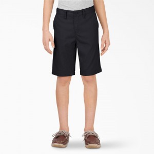 Black Kids' Dickies FLEX Slim Fit Shorts | EDT745308