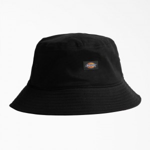 Black Men's Dickies Canvas Bucket Hat | IKH821065