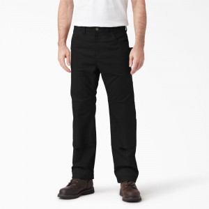 Black Men's Dickies FLEX DuraTech Relaxed Fit Duck Pants | UAC584936