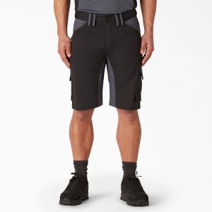 Black Men's Dickies FLEX Performance Workwear GDT Cargo Shorts | YHT275486