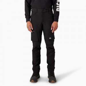 Black Men's Dickies FLEX Slim Fit Double Knee Tapered Pants | FRZ687425