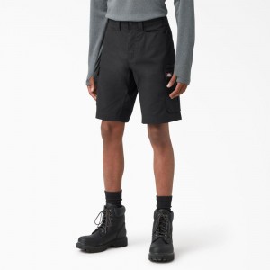 Black Men's Dickies FLEX Temp-iQ® 365 Regular Fit Shorts | AYR564790