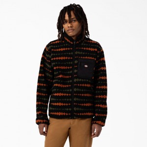 Black Men's Dickies Falkville Fleece Jacket | NTF649028