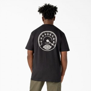 Black Men's Dickies Full Throttle Heavyweight T-Shirt | THE756298