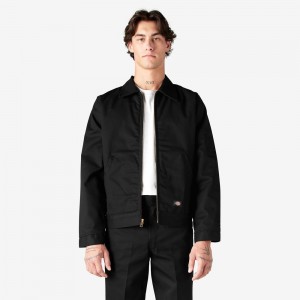 Black Men's Dickies Insulated Eisenhower Jacket | XGQ728645