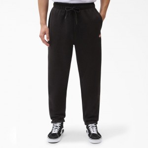 Black Men's Dickies Mapleton Regular Fit Fleece Sweat Pants | DQR208456