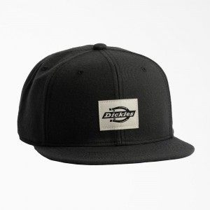 Black Men's Dickies Mid Pro Flat Brim Hat | ADN702581