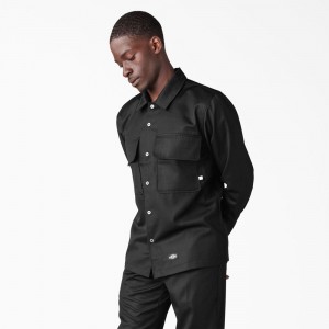 Black Men's Dickies Premium Collection Boxy Shirt | BHC596372