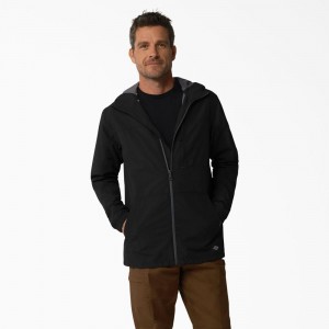 Black Men's Dickies ProTect Cooling Hooded Ripstop Jacket | FPD620574