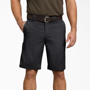 Black Men's Dickies Relaxed Fit Work Shorts | ZOM910823