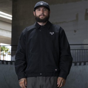 Black Men's Dickies Ronnie Sandoval Eisenhower Jacket | YCP192376