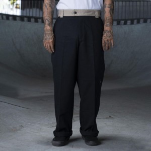 Black Men's Dickies Ronnie Sandoval Loose Fit Double Knee Pants | DQO643829