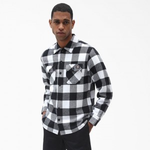 Black Men's Dickies Sacramento Shirt | BZG740523