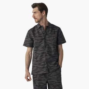 Black Men's Dickies Skateboarding Cooling Relaxed Fit Shirt | LRD419538