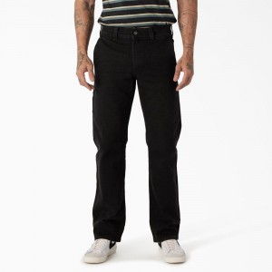 Black Men's Dickies Skateboarding Regular Fit Utility Jeans | RVD826075