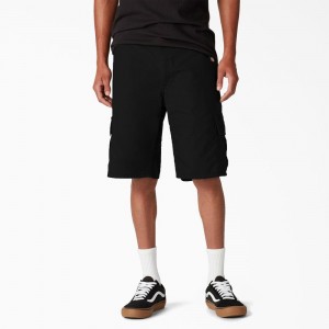 Black Men's Dickies Skateboarding Regular Fit Cargo Shorts | HIO359014