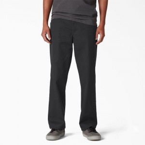 Black Men's Dickies Skateboarding Regular Fit Twill Pants | ZMV920438