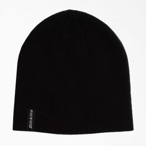 Black Men's Dickies Skull Cap Beanie | GAM840275