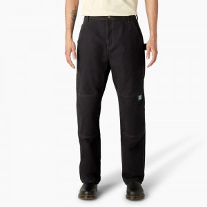 Black Men's Dickies x Jameson Double Knee Pants | WMB284671