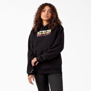 Black Women's Dickies Breast Cancer Awareness Respect Respect Hoodie | UIM523104