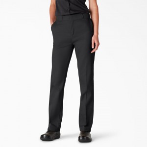 Black Women's Dickies FLEX Original Fit Work Pants | ASP718504