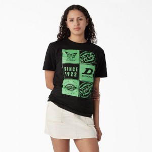 Black Women's Dickies Graphic Band T-Shirt | BSQ192567