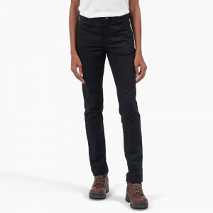 Black Women's Dickies High Rise Skinny Twill Pants | THB210498