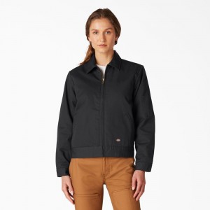 Black Women's Dickies Insulated Eisenhower Jacket | SRP236498