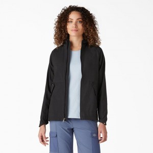 Black Women's Dickies Performance Hooded Jacket | DWG950147