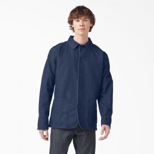 Blue Men's Dickies 1922 Indigo Chore Jacket | IDX452068