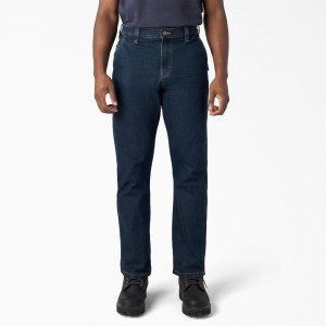 Blue Men's Dickies FLEX Regular Fit Carpenter Utility Jeans | PWO048572