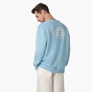 Blue Men's Dickies Holtville Sweatshirt | ZPC827193