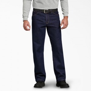 Blue Men's Dickies Regular Fit Jeans | EBO045289