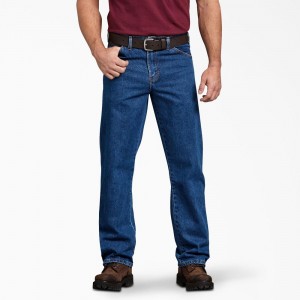 Blue Men's Dickies Regular Fit Jeans | HMP150236