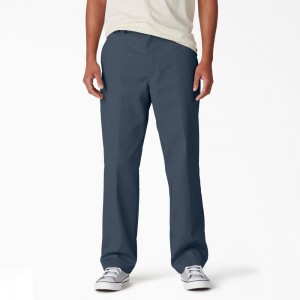 Blue Men's Dickies Skateboarding Regular Fit Twill Pants | CQB490518