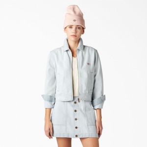 Blue Women's Dickies Madison Denim Jacket | ITV608152