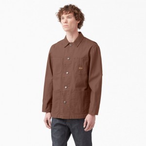 Brown Men's Dickies 1922 Duck Chore Jacket | ALP487690