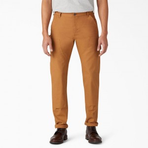 Brown Men's Dickies 1922 Regular Fit Double Knee Pants | CAY295168