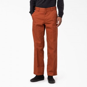 Brown Men's Dickies Deatsville Regular Fit Work Pants | AEK843902