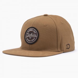 Brown Men's Dickies Flat Bill Duck Cap | EQG056279