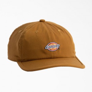 Brown Men's Dickies Low Pro Logo Dad Hat | DFI083965