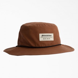 Brown Men's Dickies Twill Boonie Hat | KRG791208