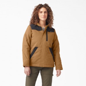 Brown Women's Dickies DuraTech Renegade Insulated Jacket | KQA850639