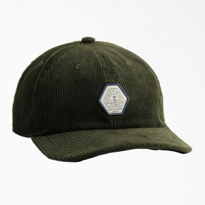 Green Men's Dickies Low Pro Corduroy Cap | JFB472591