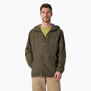 Green Men's Dickies ProTect Cooling Hooded Ripstop Jacket | WDR134208