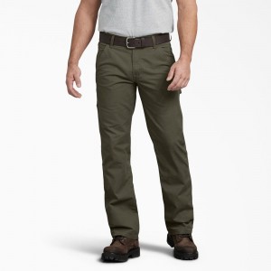 Green Men's Dickies Regular Fit Ripstop Carpenter Pants | NFB714806